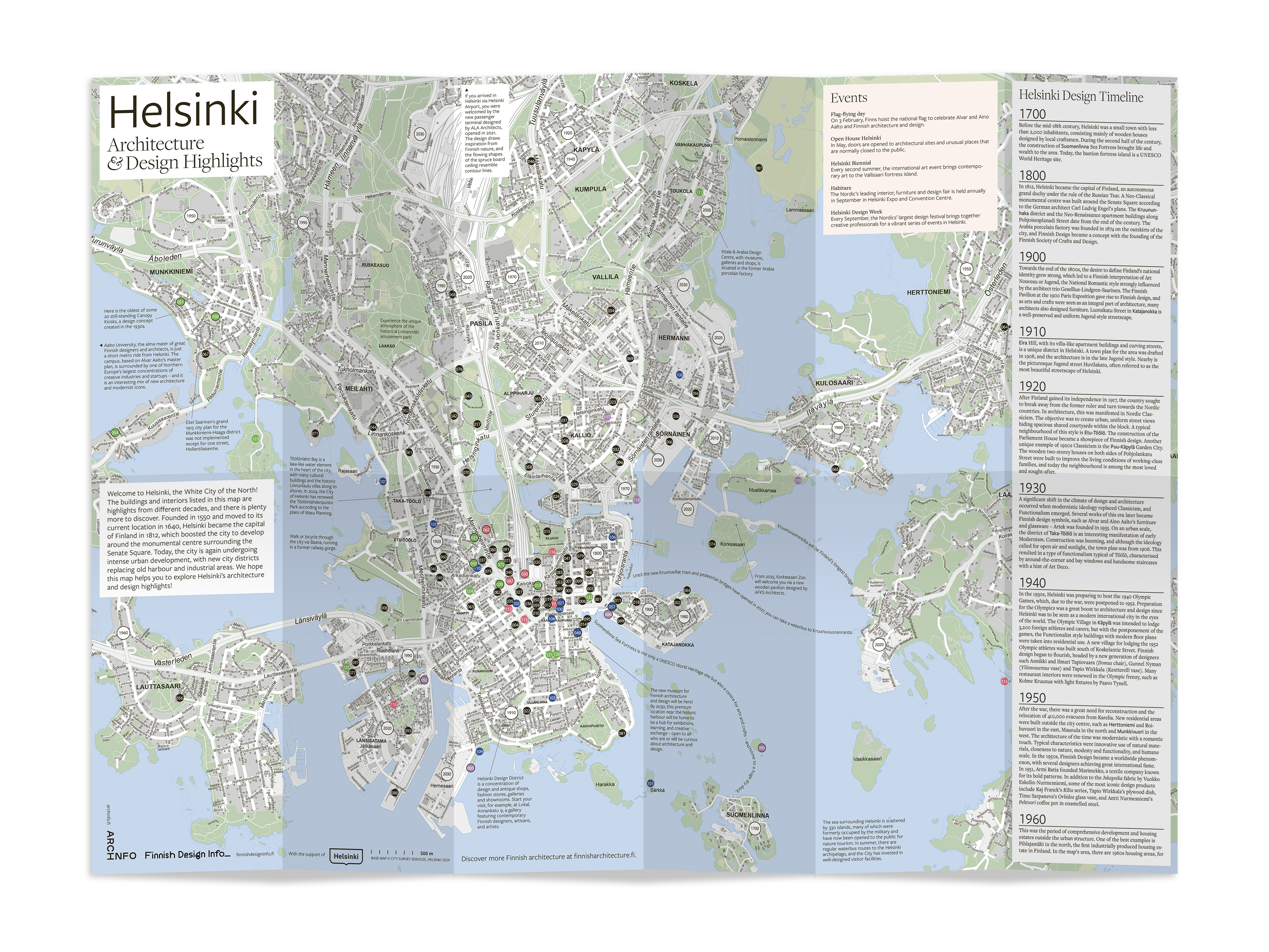 A map opened, with visible folds