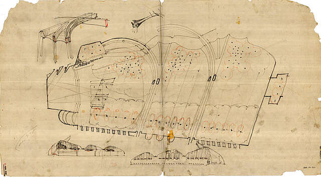 Old architectural drawing