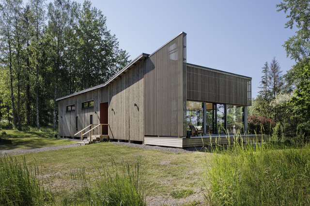 Gray wooden house