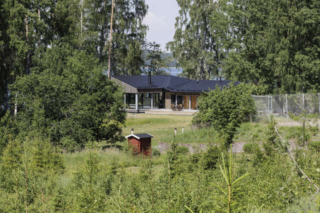 A house amidst trees