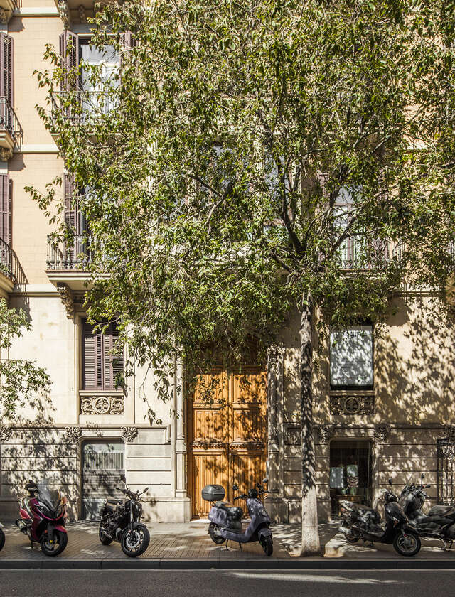 Door on the street facade of a city building