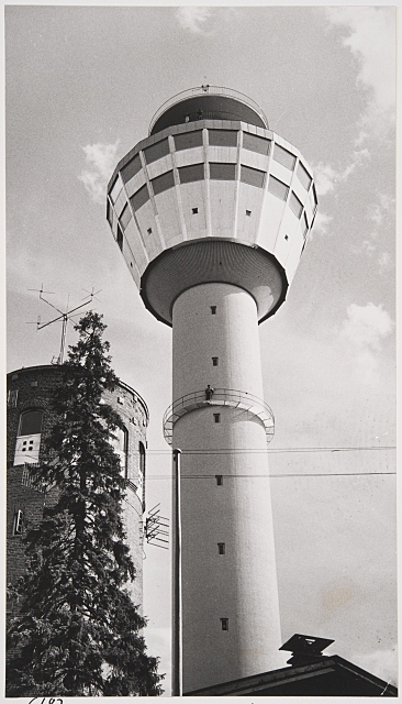 Old and new tower in 1963