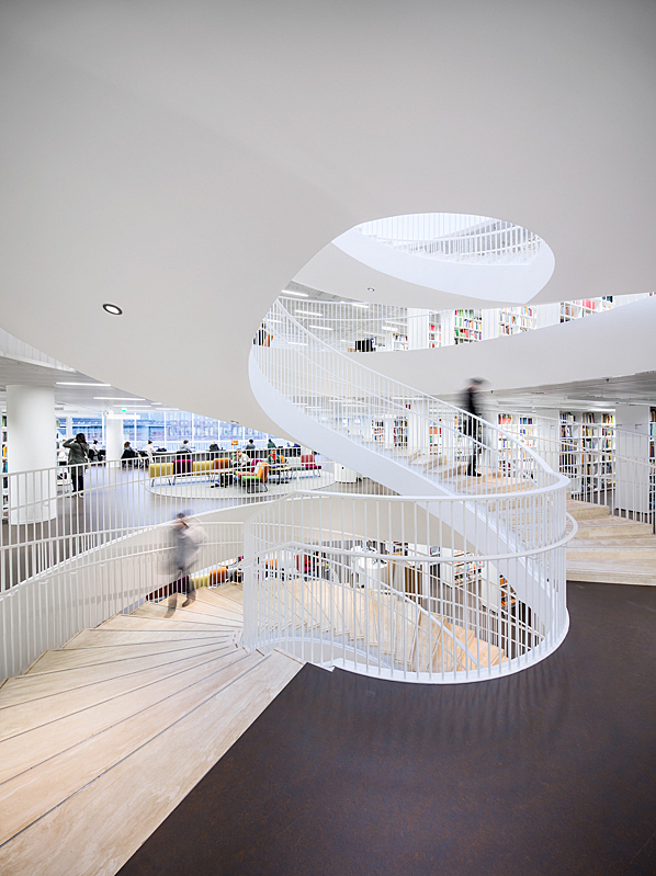 White spiral staircase