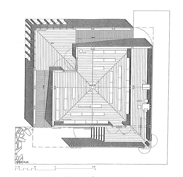 Floor plan of a contemporary church
