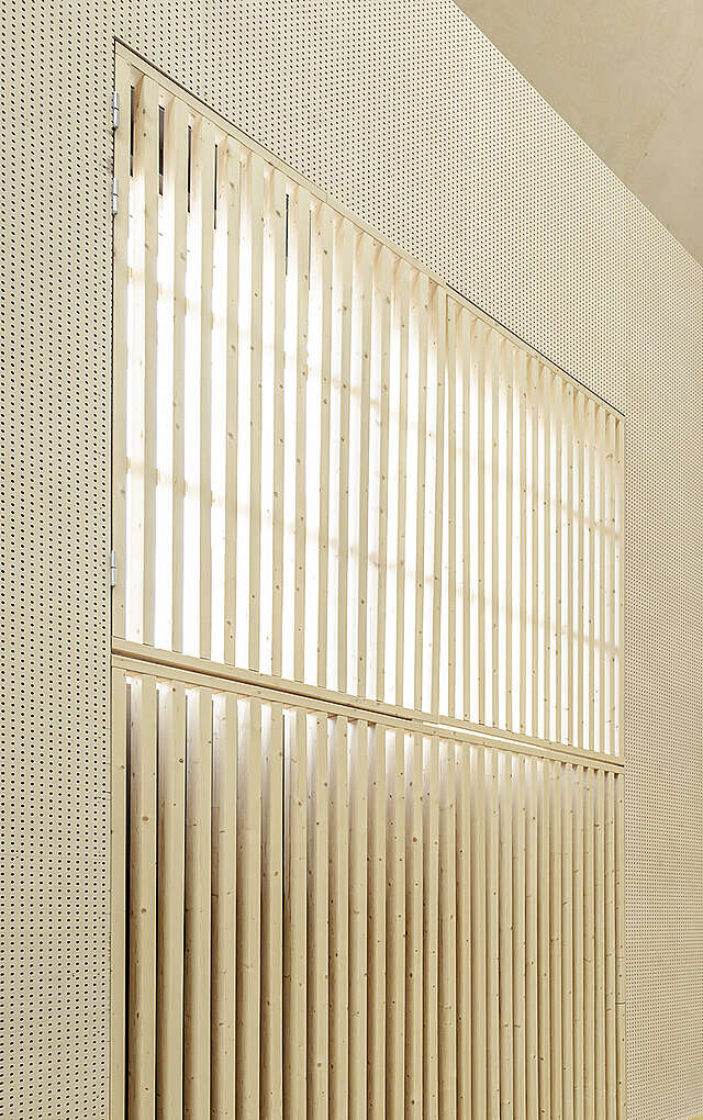 Wooden wall details.