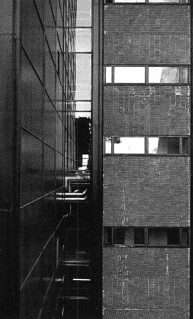 Wall and window details of the façade