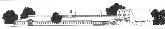 East elevation plan of the building