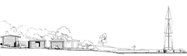 Perspective drawing of the main house