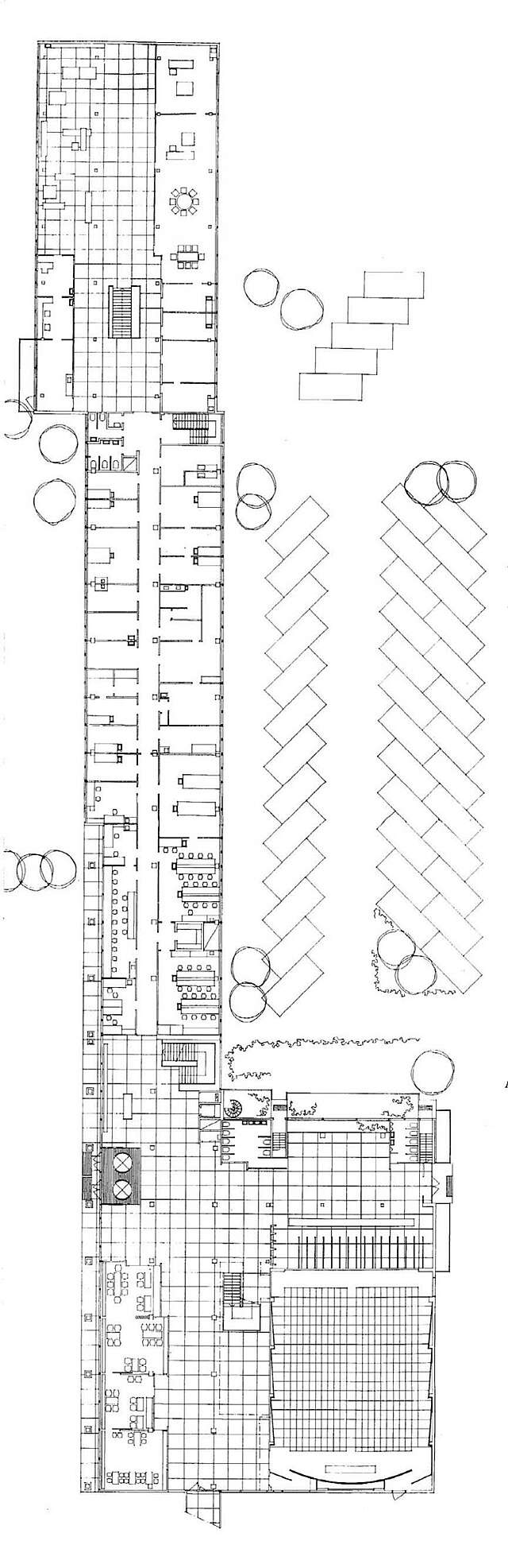 Natural sciences building, ground floor plan