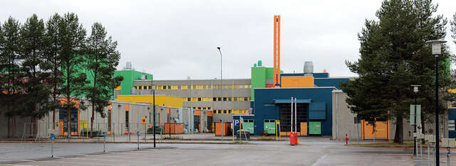 Colourful façades of the University of Oulu