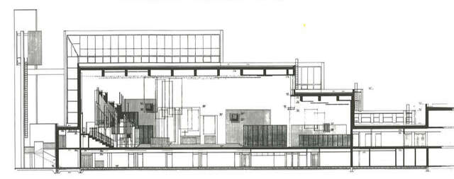 Longitudinal section of Myyrmäki Church