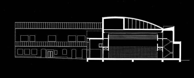 Section plan of the conservatory