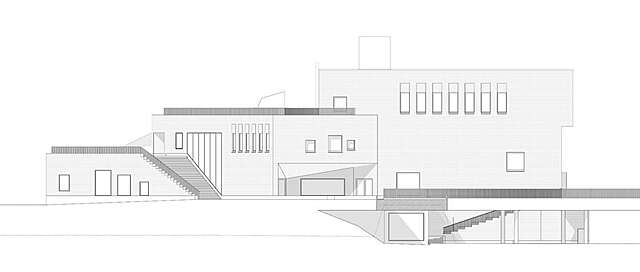 Elevation drawing of the building.