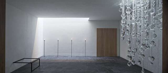 Display room in a funerary chapel