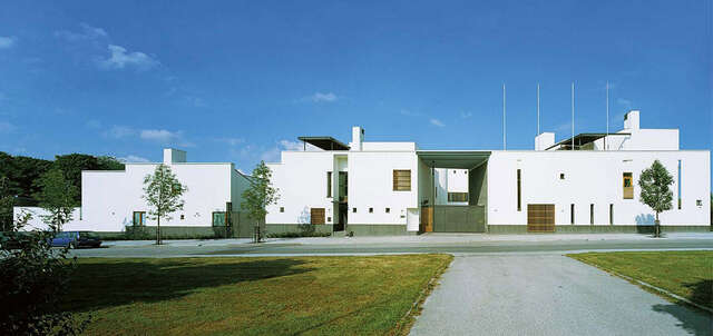 Elevation towards the Gärdet park.