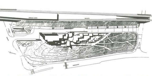 Site plan of Myyrmäki Church