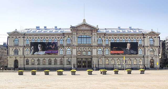 Ornate facade of the atheneum art museum.