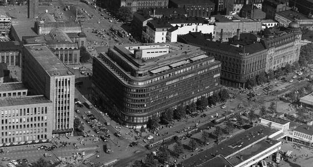 Aerial image of the Sokos department store and its surroundings.