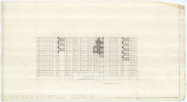 Hansaviertel in Berlinl, east elevation