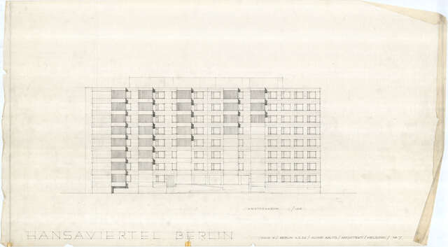 Hansaviertel in Berlinl, west elevation