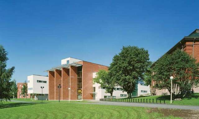 View from the campus lawn