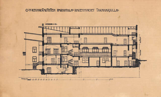 Elevation of a hospital building