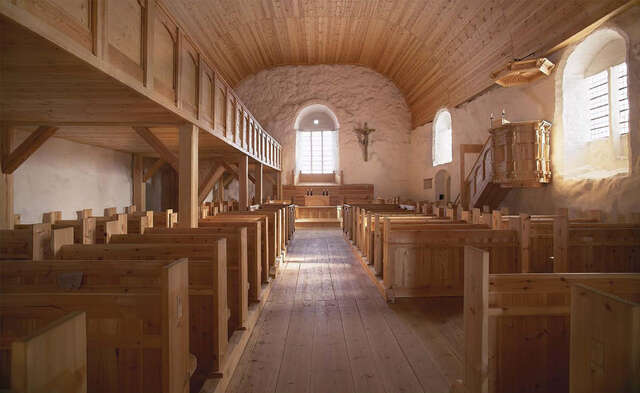Interior of the restored church