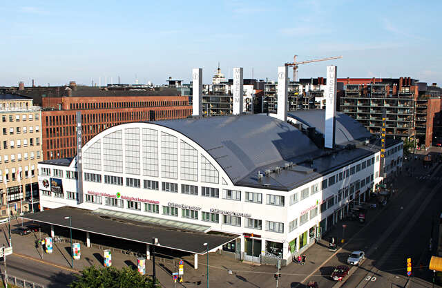 Aerial view of Tennispalatsi building.