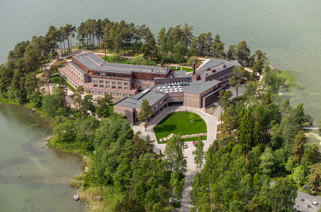 Large building seen from the sky