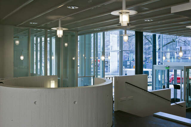 Stairs to the entrance.