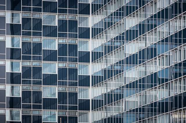 Window and glass panels on the facade.