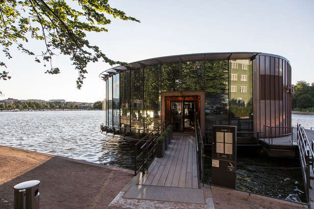 Landing pier leading to the restaurant.