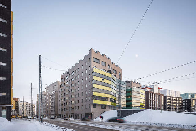 Street view of the housing block.