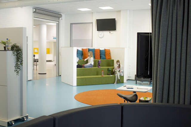 Recreation area inside the school.