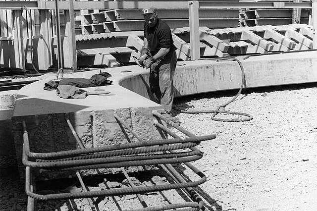 Worker at the construction site.
