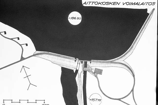 A hand drawn black and white map.