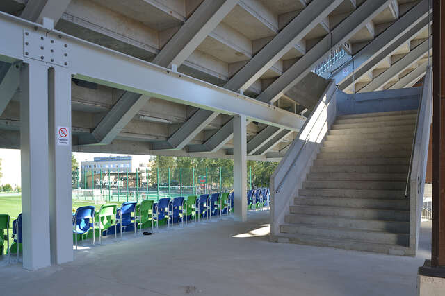 Concrete structure and stairs.