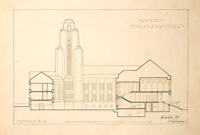 Drawing of a building