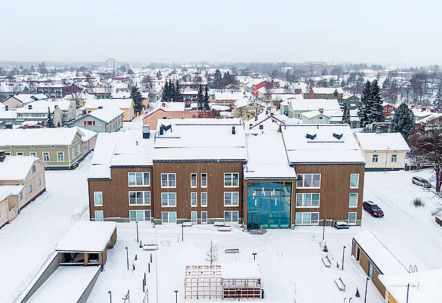 Aerial view from the east