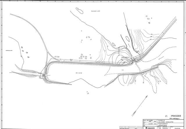 A hand drawn black and white map.