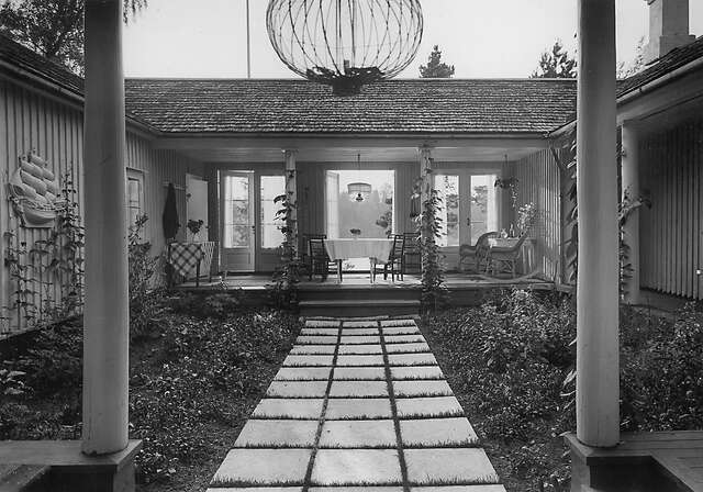 A courtyard of a summer house