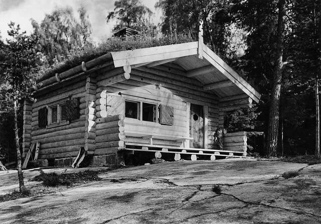 A log sauna