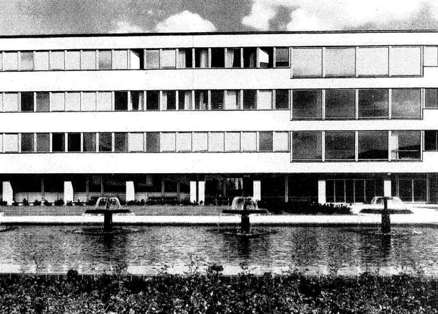 Natural sciences building, south elevation