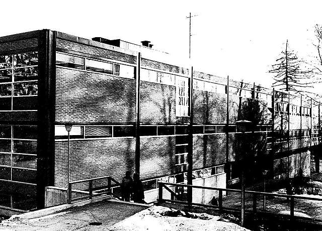 Southwest elevation of the University of Jyväskylä Library.