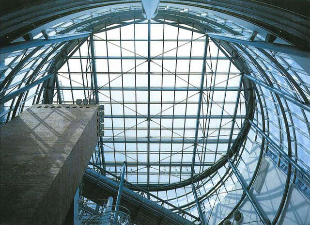 Glass roof of the main lobby