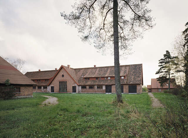 Courtyard of a mansion and a stable