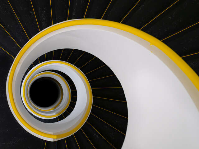 View of a staircase.