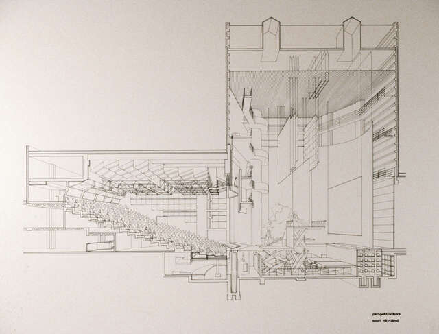 Elevation of a theatre stage
