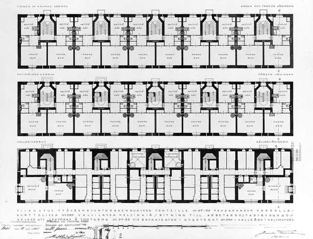 Floorplan of a worker's housing from the 1920s