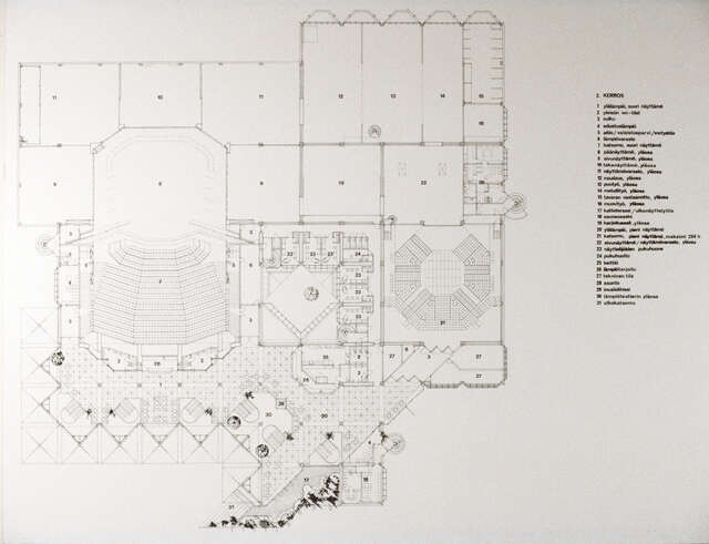 Floor plan of a theatre